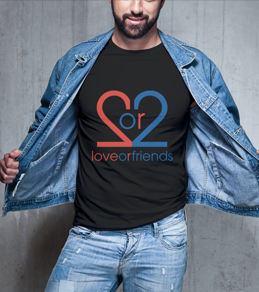 Loveorfriends Heart Symbol Text T-Shirt