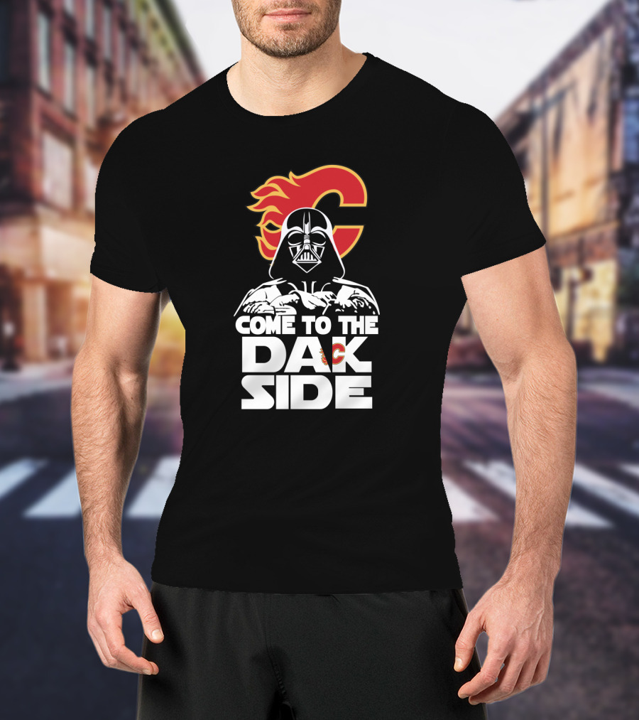 Come To The Dark Side Darth Vader Calgary Flames Fans T-Shirt