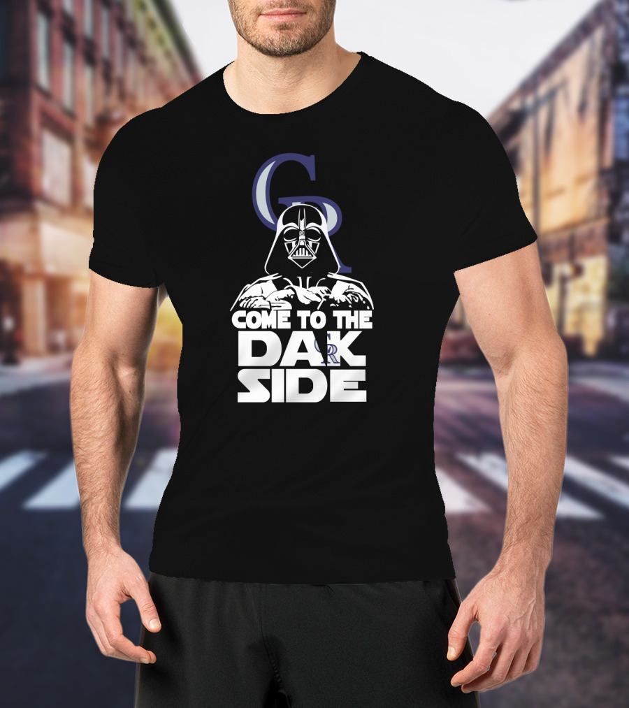 Come To The Dark Side Darth Vader Colorado Rockies Logo Fans T-Shirt