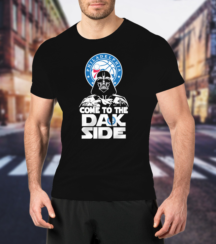 Darth Vader Come To The Dark Side Philadelphia 76ers Fans T-Shirt