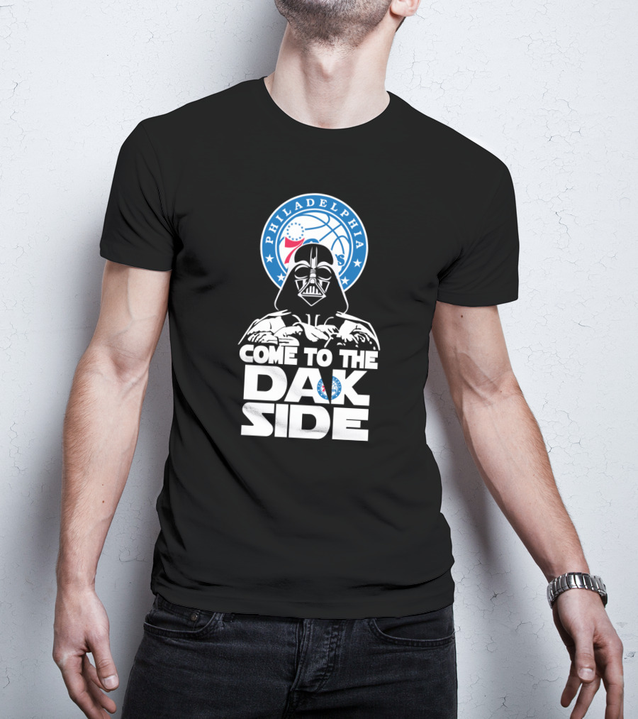 Darth Vader Come To The Dark Side Philadelphia 76ers Fans T-Shirt