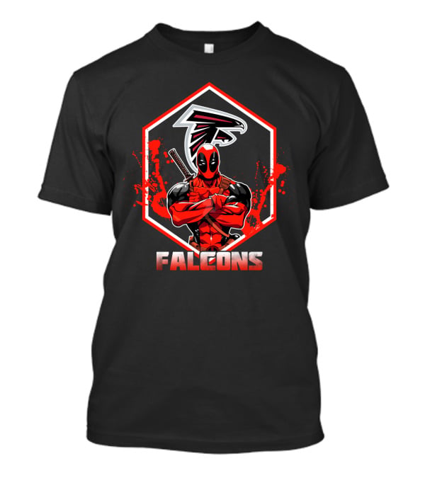 Deadpool Falcons Crossover With Atlanta Falcons T-Shirt