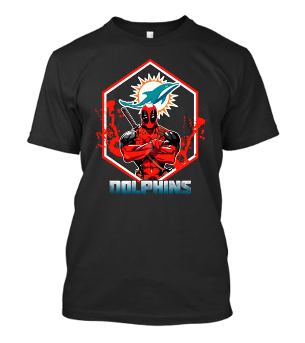 Deadpool Miami Dolphins Combination T-Shirt