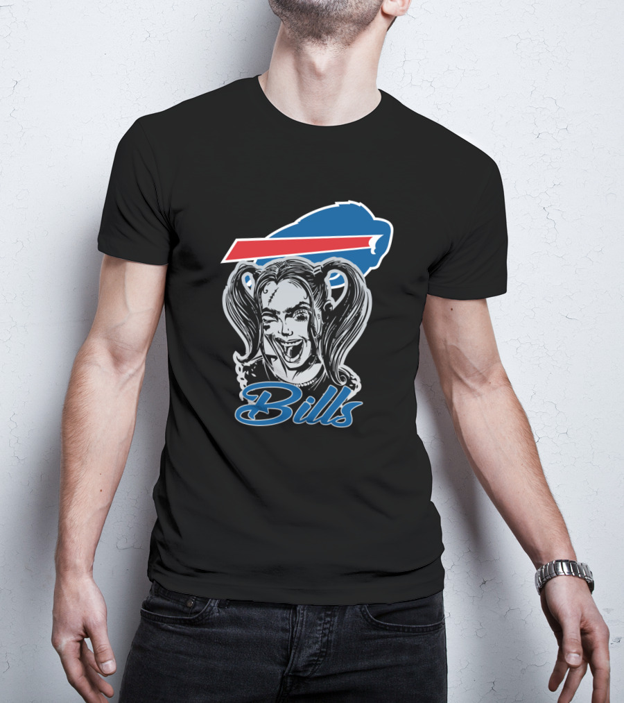 Harley Quinn Laughing Bills Buffalo T-Shirt