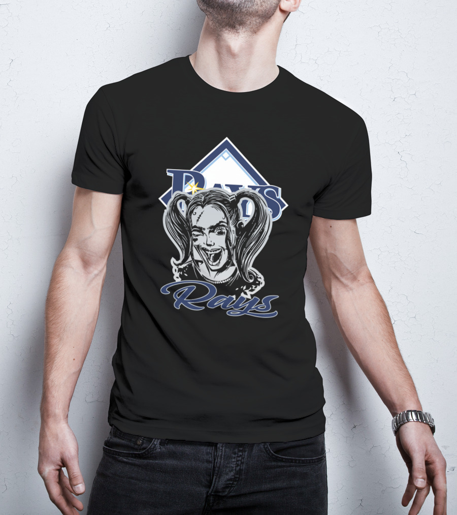 Harley Quinn With Tampa Bay Rays Logo And Rays T-Shirt