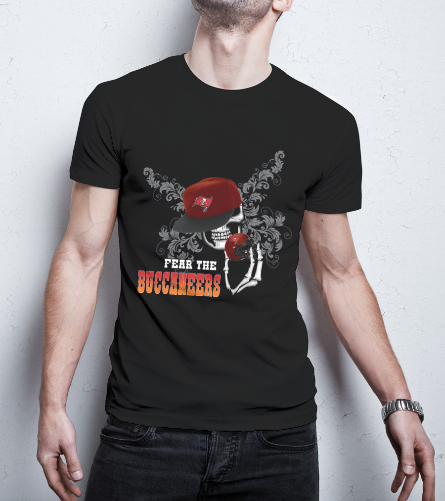 Fear The Buccaneers Tampa Bay Skull And Helmet T-Shirt