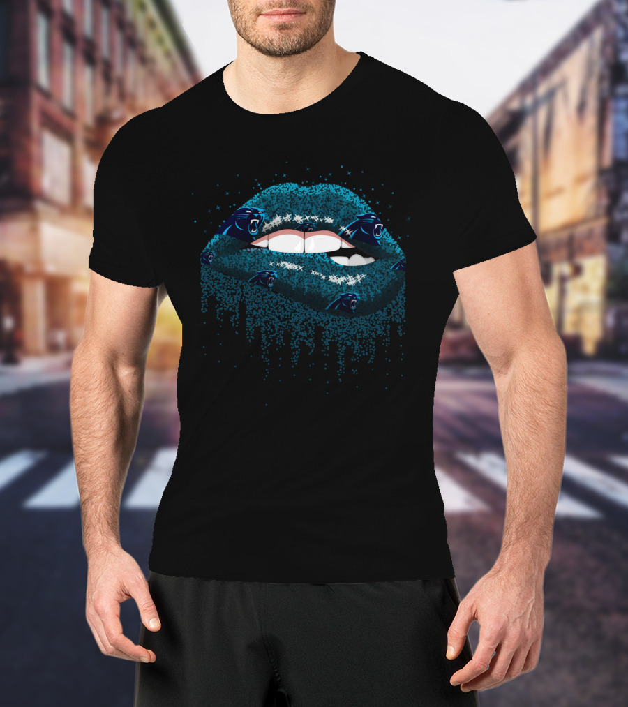 Carolina Panthers Lips Fan T-Shirt