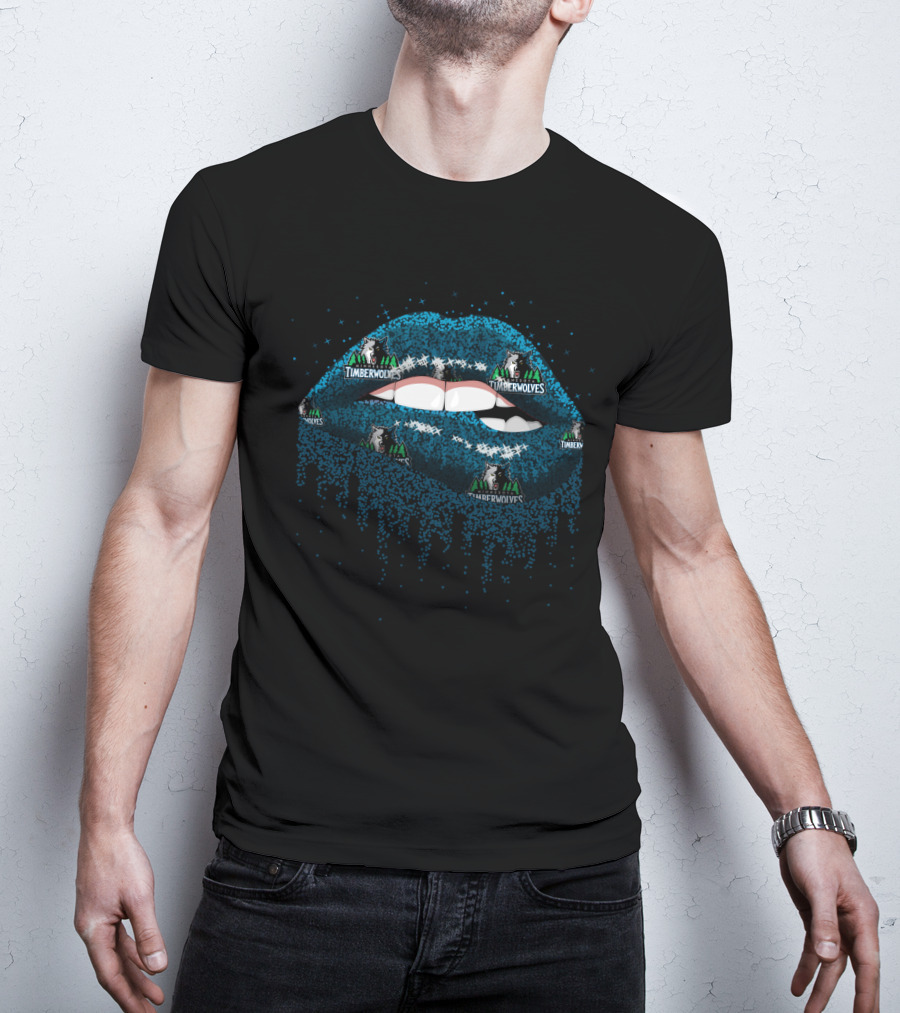 Minnesota Timberwolves Lips Fan Style T-Shirt