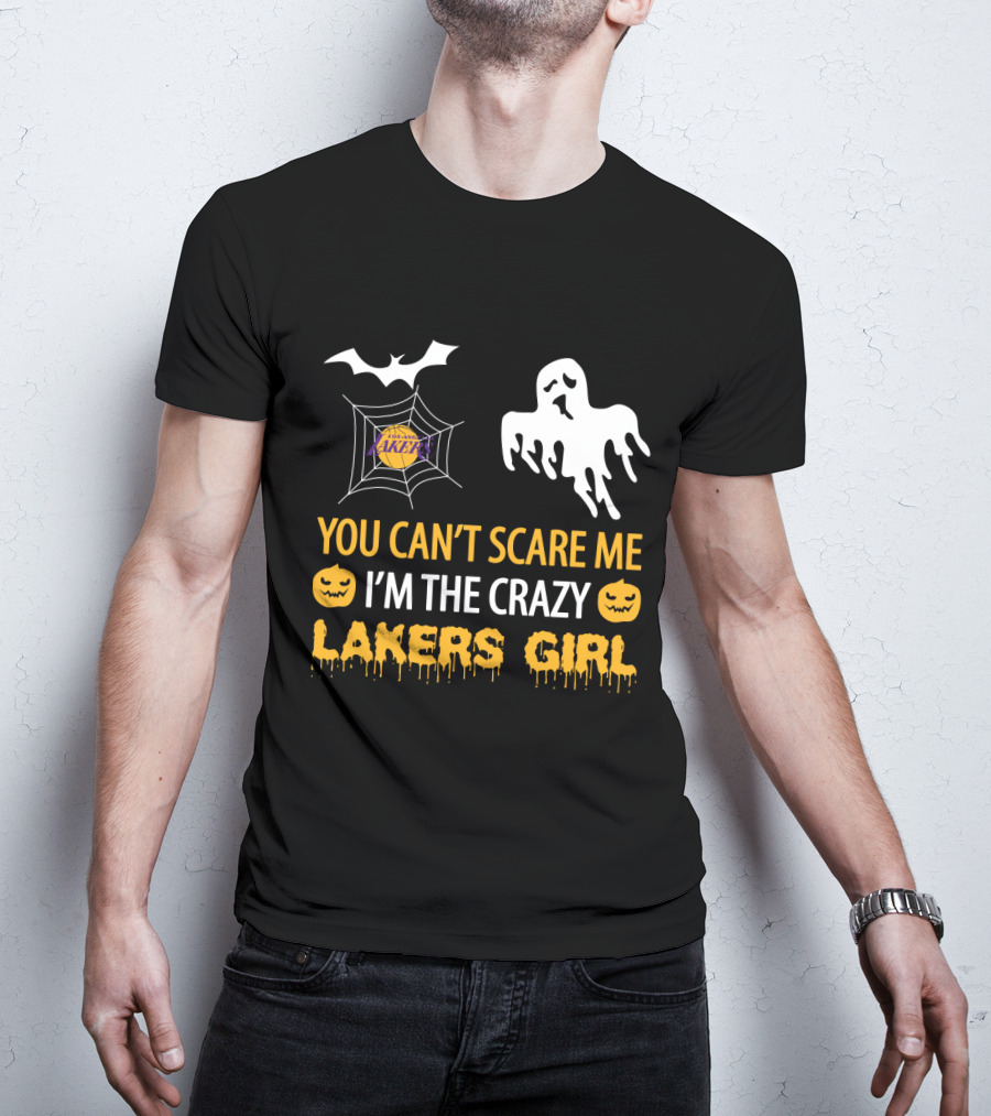 You Can't Scare Me I'm The Crazy Los Angeles Lakers Girl Halloween T-Shirt