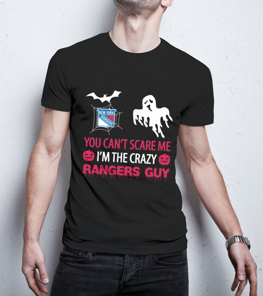 Halloween New York Rangers You Can't Scare Me I'm The Crazy Rangers Guy T-Shirt