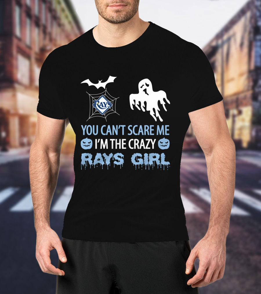 You Can't Scare Me I'm The Crazy Rays Girl Halloween Tampa Bay T-Shirt