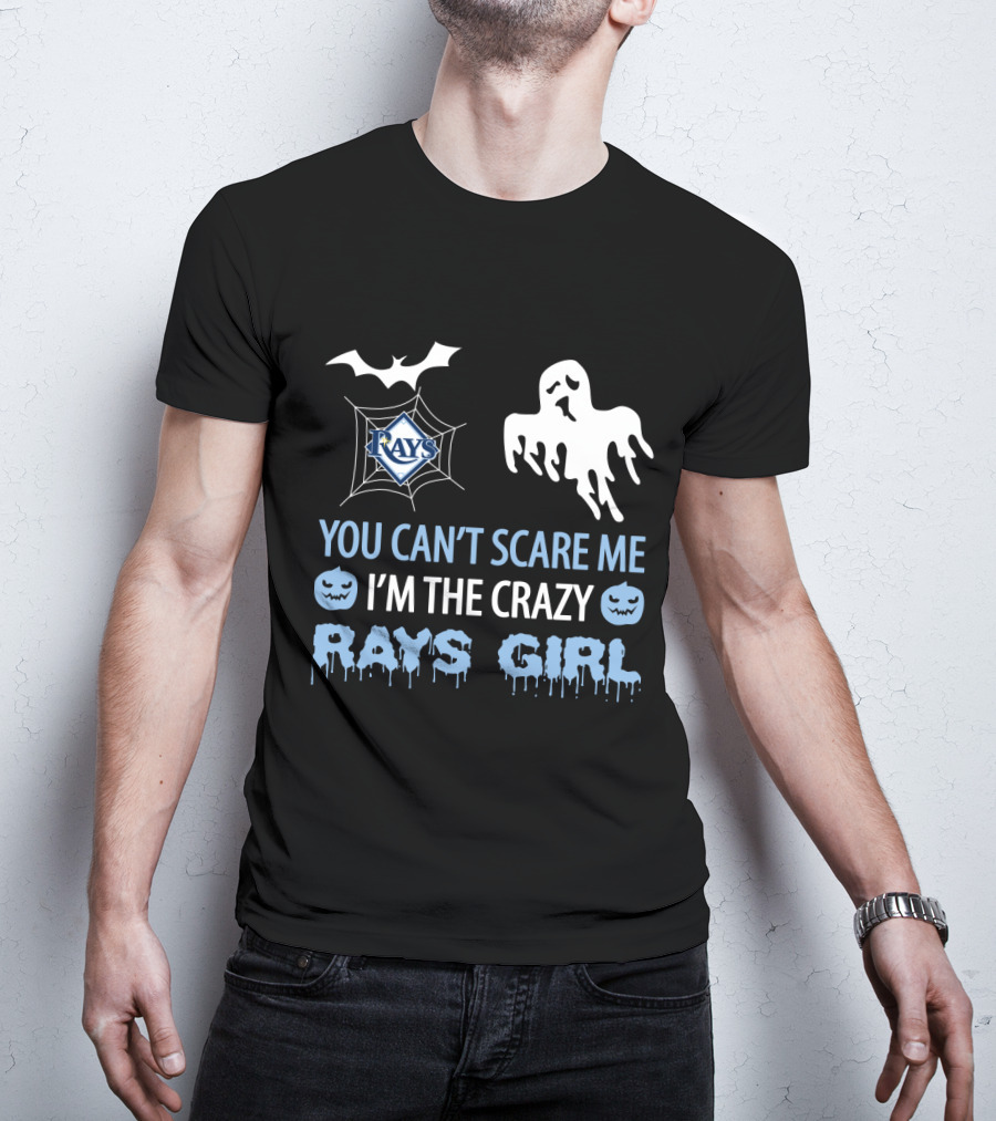 You Can't Scare Me I'm The Crazy Rays Girl Halloween Tampa Bay T-Shirt