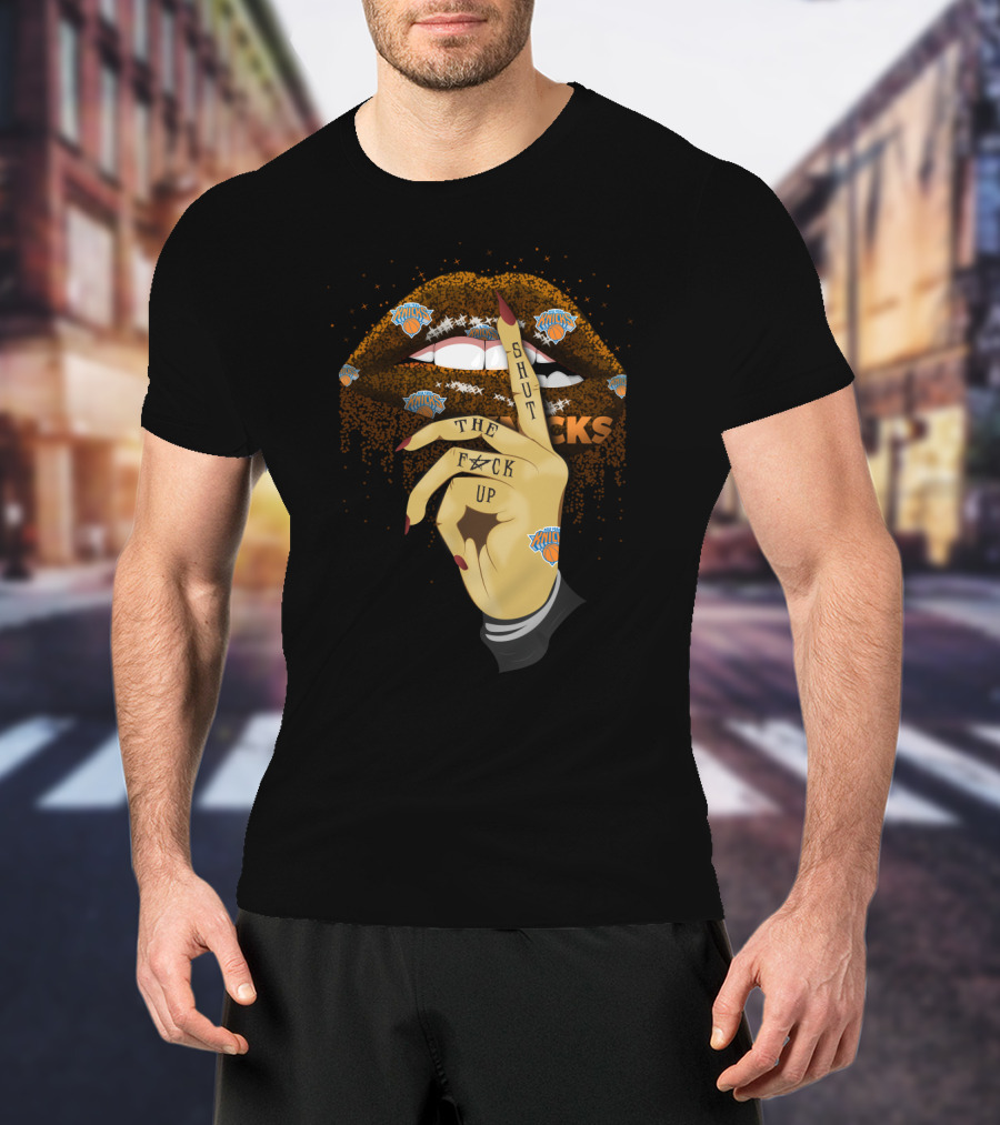 New York Knicks Logo Lip Shut Up T-Shirt