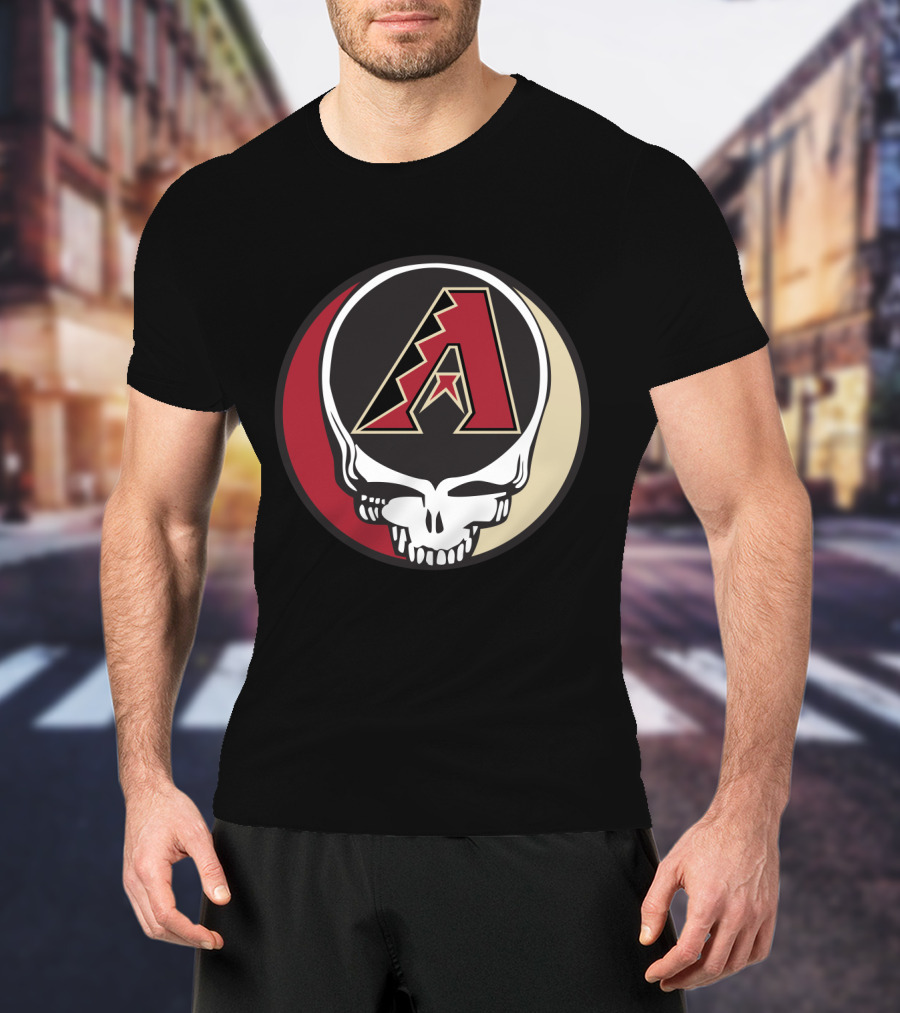 Arizona Diamondbacks Grateful Dead Skull Design For Fans T-Shirt