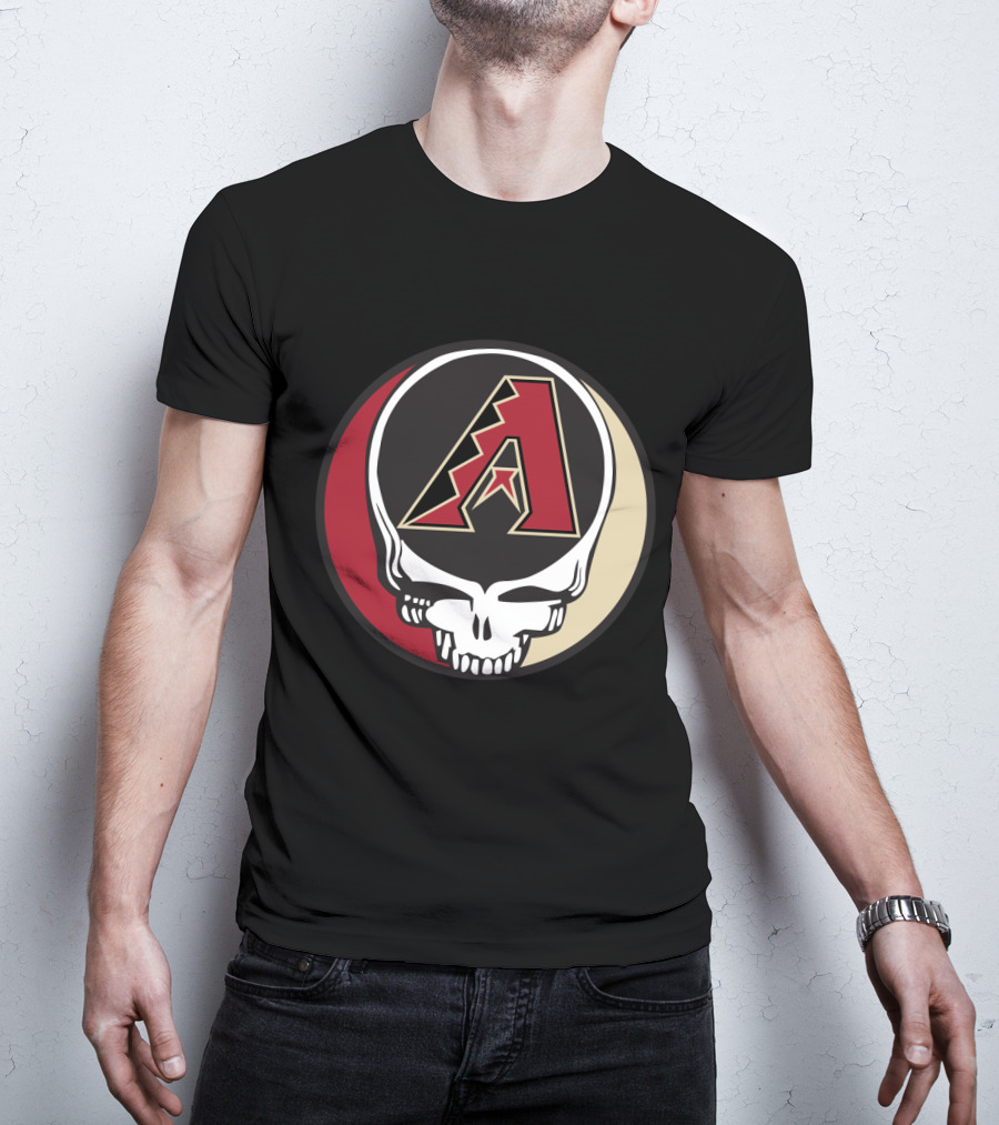 Arizona Diamondbacks Grateful Dead Skull Design For Fans T-Shirt
