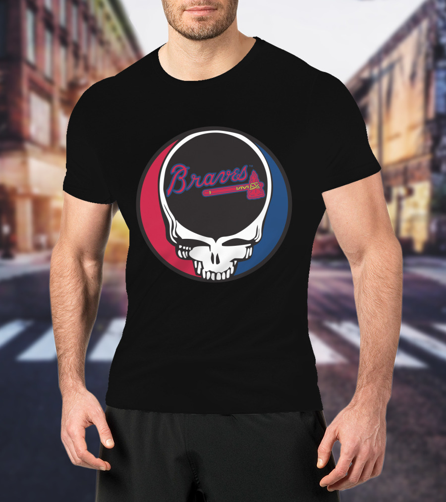 Braves And Grateful Dead Iconic Skull Logo Mashup T-Shirt