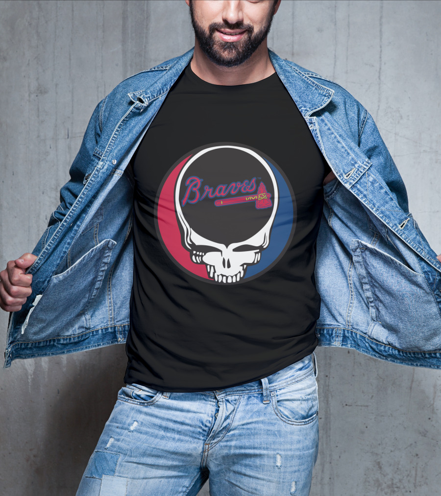 Braves And Grateful Dead Iconic Skull Logo Mashup T-Shirt