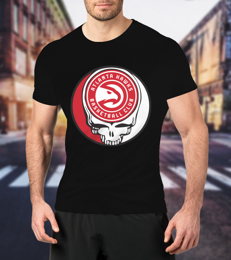 Atlanta Hawks Basketball Club Grateful Dead Skull T-Shirt