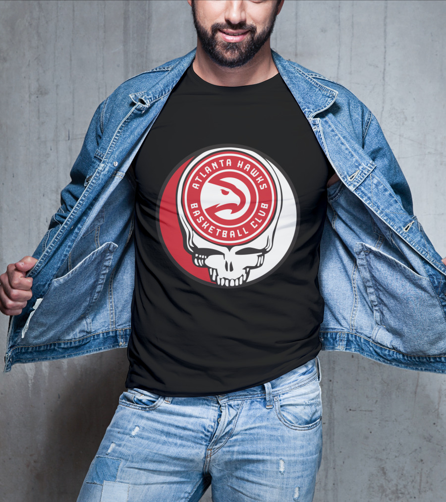 Atlanta Hawks Basketball Club Grateful Dead Skull T-Shirt