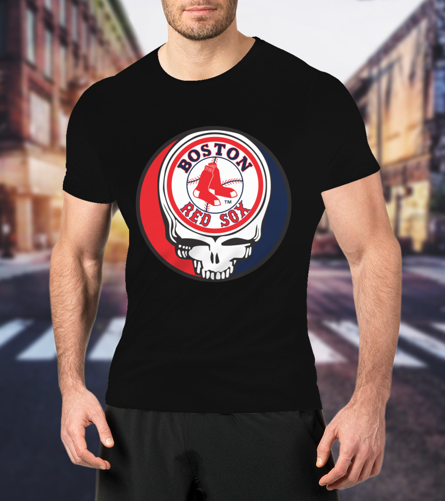 Boston Red Sox Skull Logo Grateful Dead Fans Baseball Teams T-Shirt