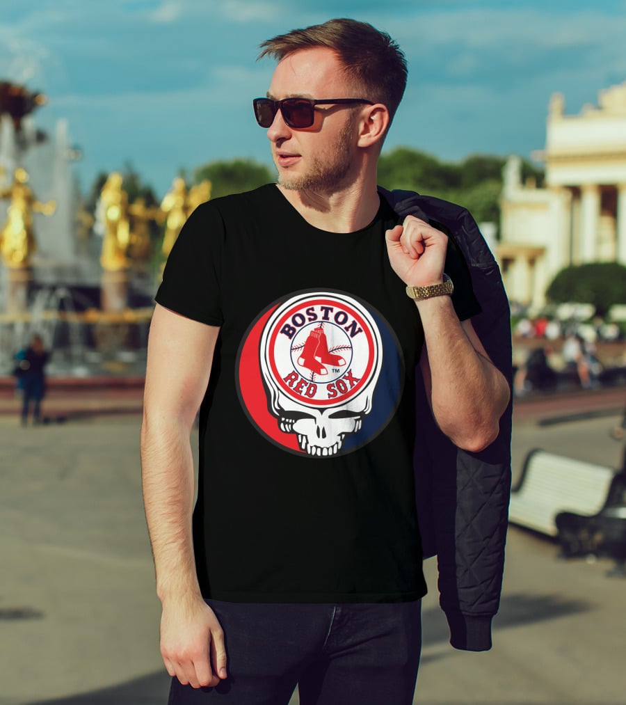 Boston Red Sox Skull Logo Grateful Dead Fans Baseball Teams T-Shirt