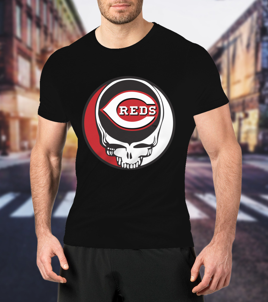 Steal Your Face Cincinnati Reds Logo Grateful Dead Fans T-Shirt