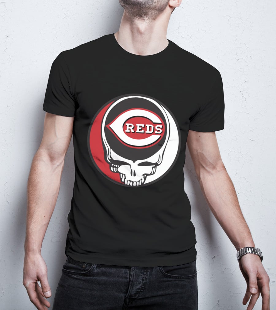Steal Your Face Cincinnati Reds Logo Grateful Dead Fans T-Shirt