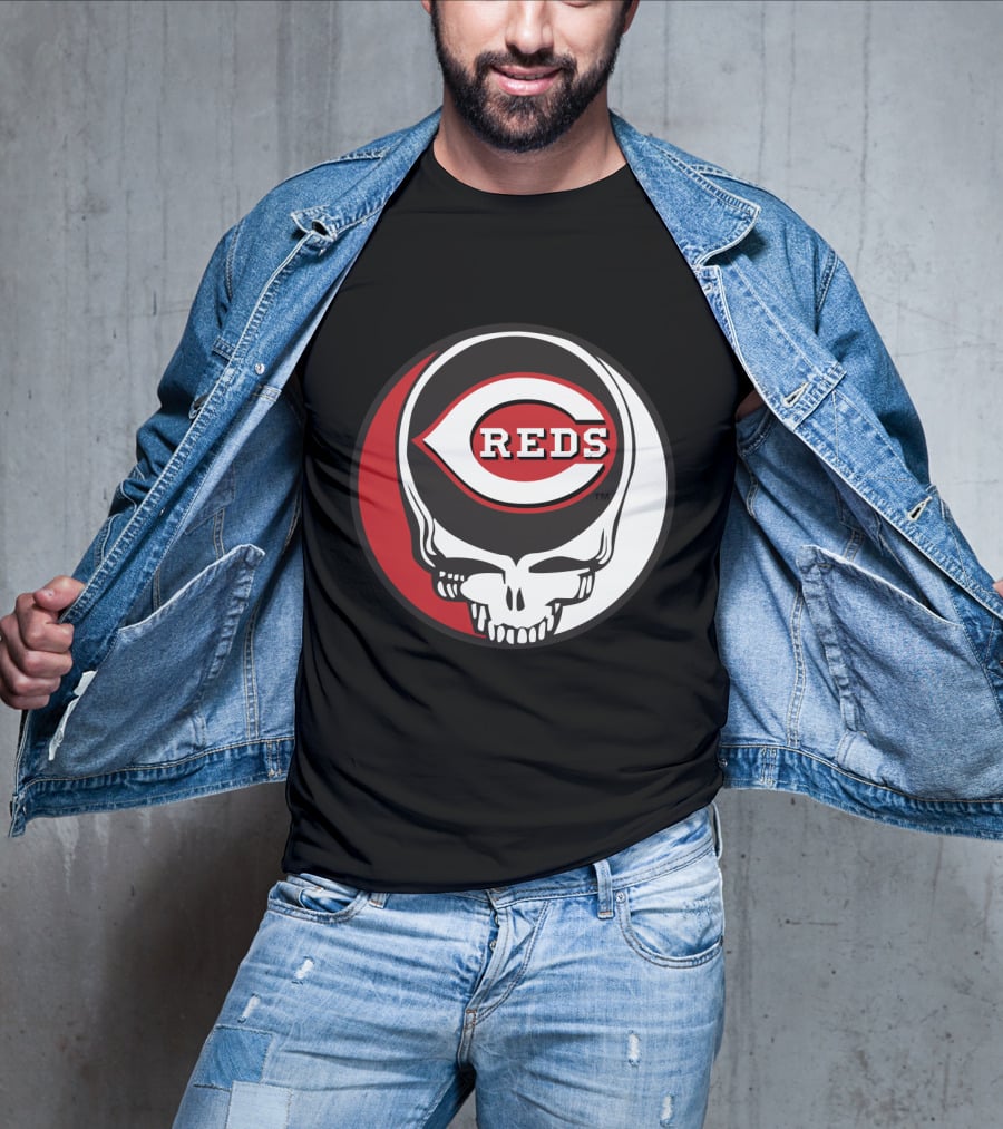 Steal Your Face Cincinnati Reds Logo Grateful Dead Fans T-Shirt