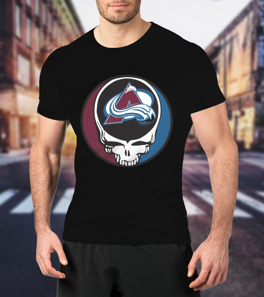 Colorado Avalanche Grateful Dead Steal Your Face Hockey Fan T-Shirt