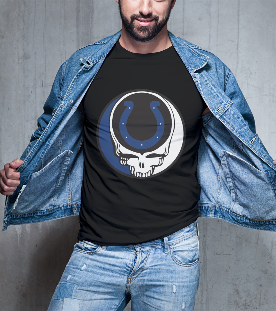 Grateful Dead Indianapolis Colts Skull T-Shirt