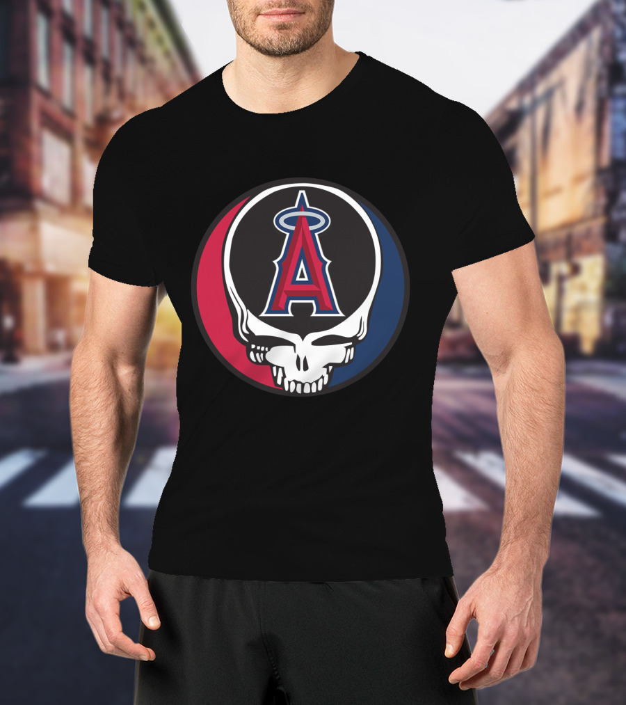 Los Angeles Angels Grateful Dead Skull Icon Logo For Fans T-Shirt