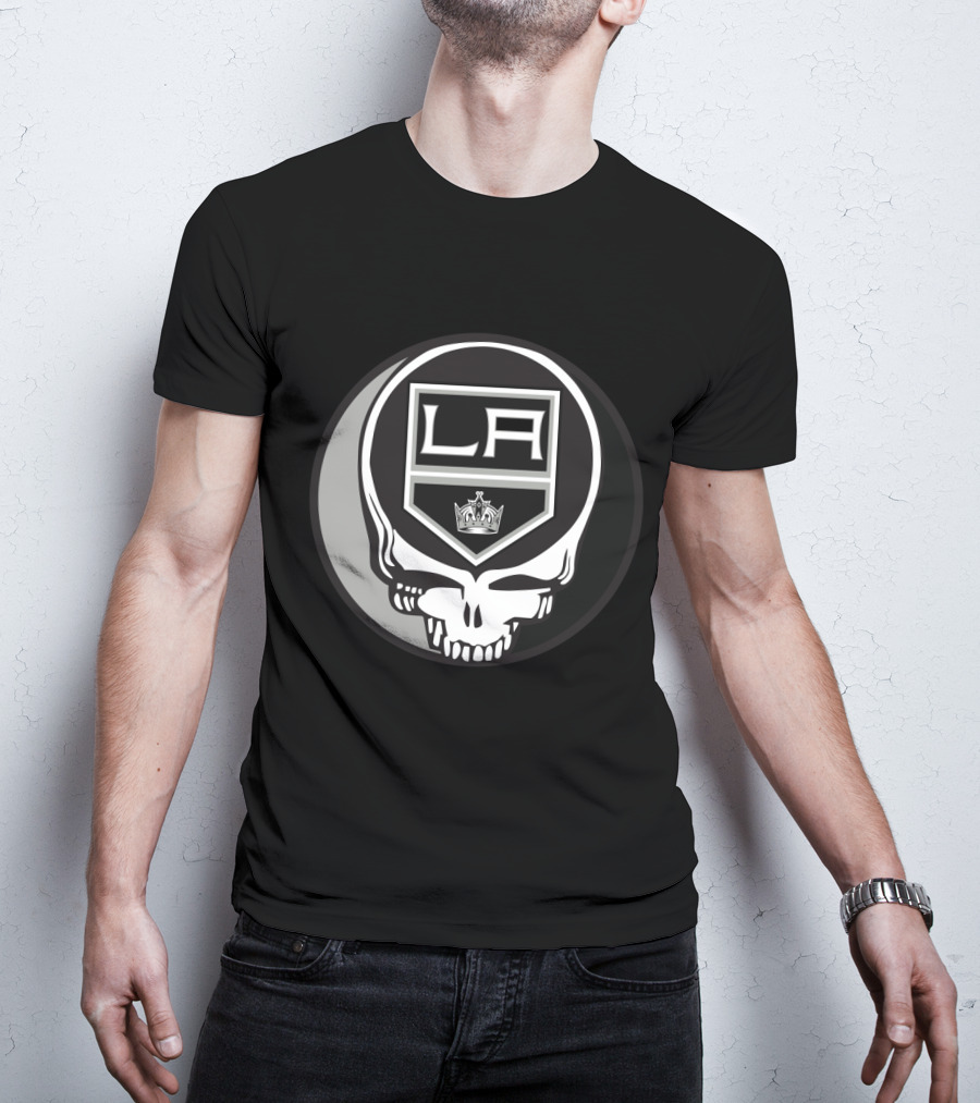 LA Kings And Grateful Dead Skull Graphic For Fans T-Shirt