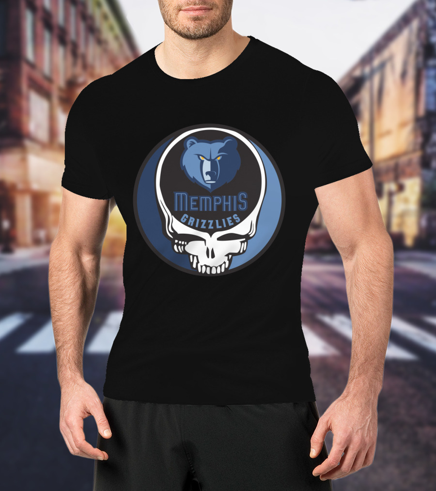 Memphis Grizzlies Steal Your Face Grateful Dead Mashup T-Shirt