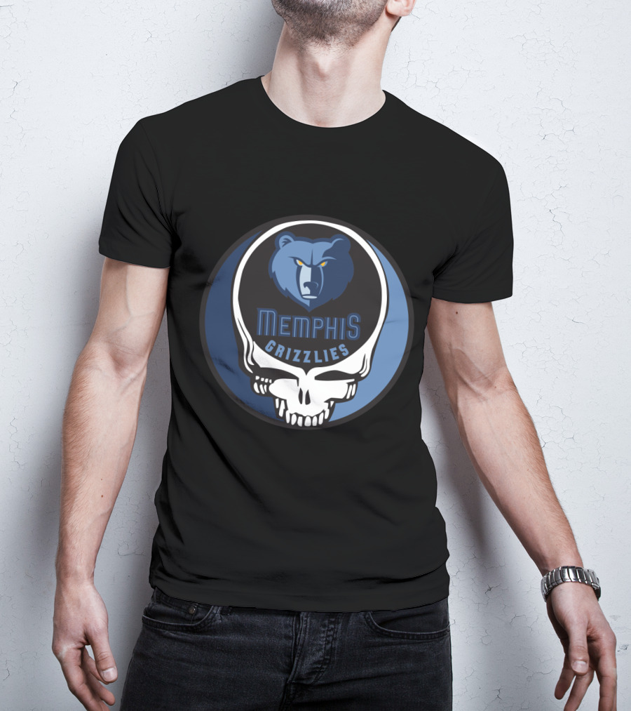 Memphis Grizzlies Steal Your Face Grateful Dead Mashup T-Shirt