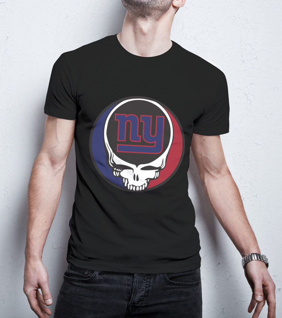 Grateful Dead New York Giants Skull Logo Fusion For Fans T-Shirt