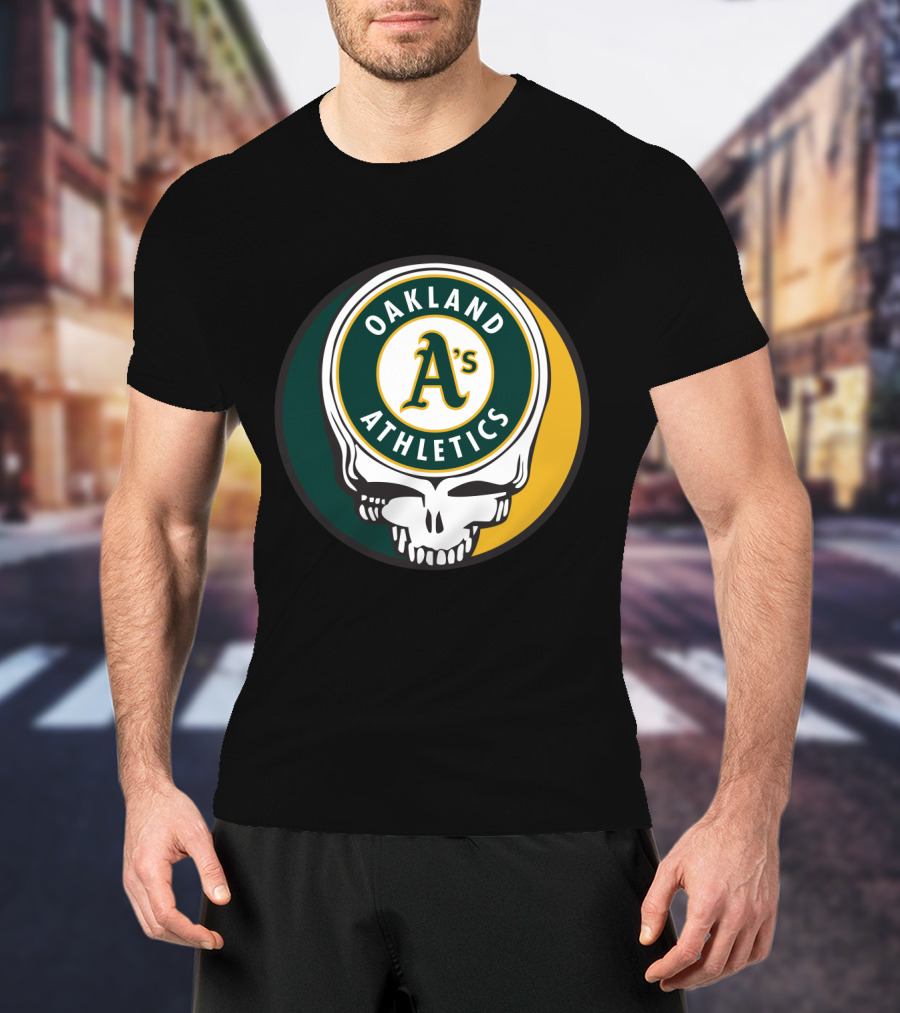 Oakland Athletics Skull Logo Grateful Dead Fan T-Shirt