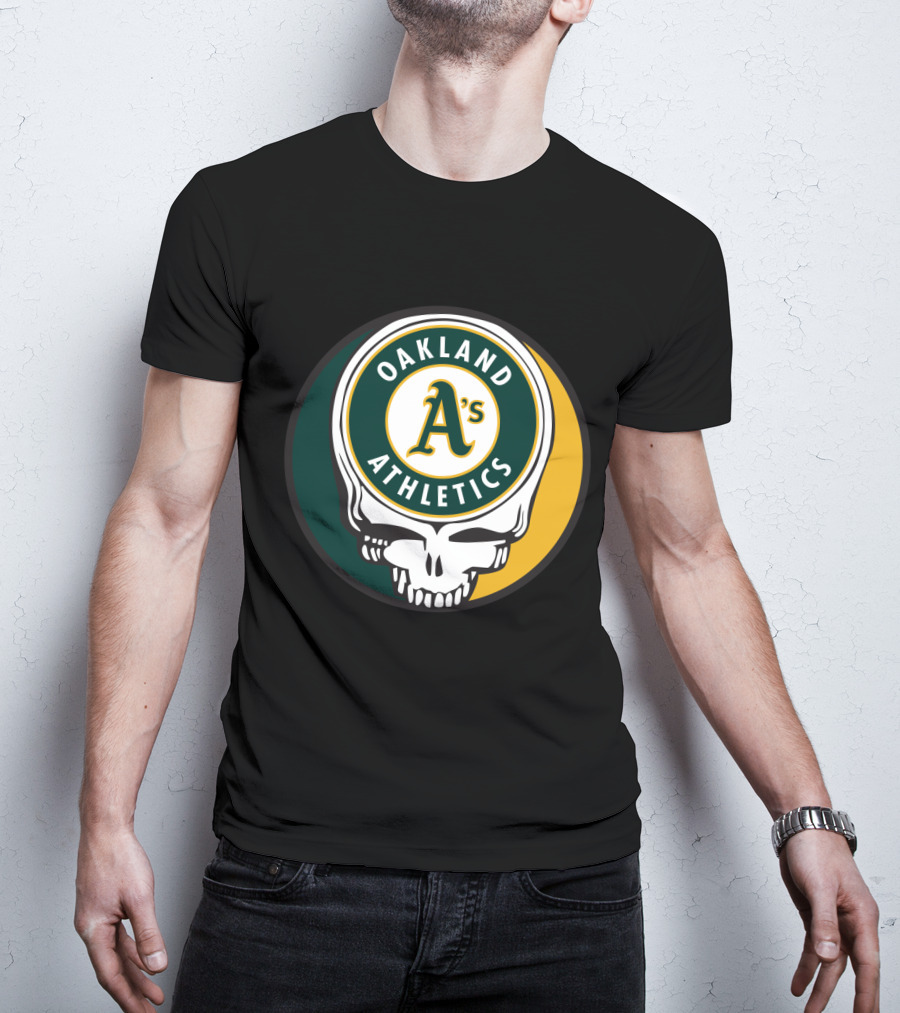 Oakland Athletics Skull Logo Grateful Dead Fan T-Shirt