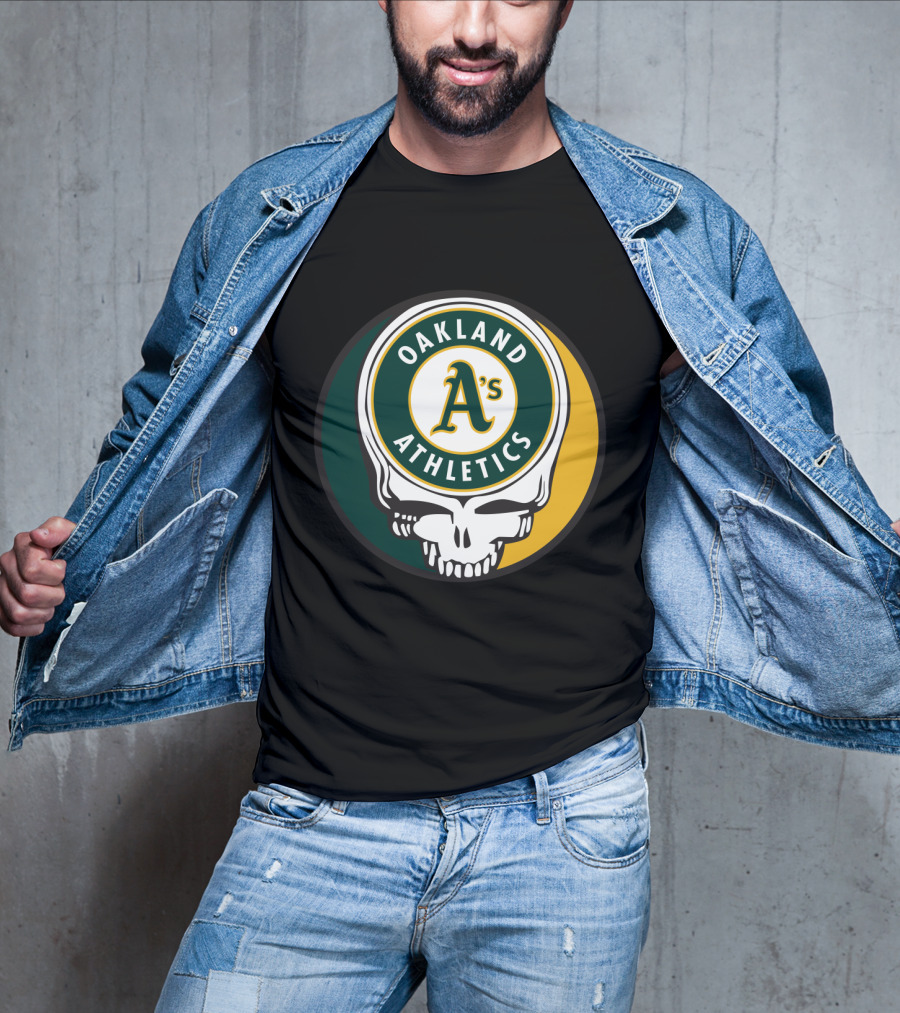 Oakland Athletics Skull Logo Grateful Dead Fan T-Shirt