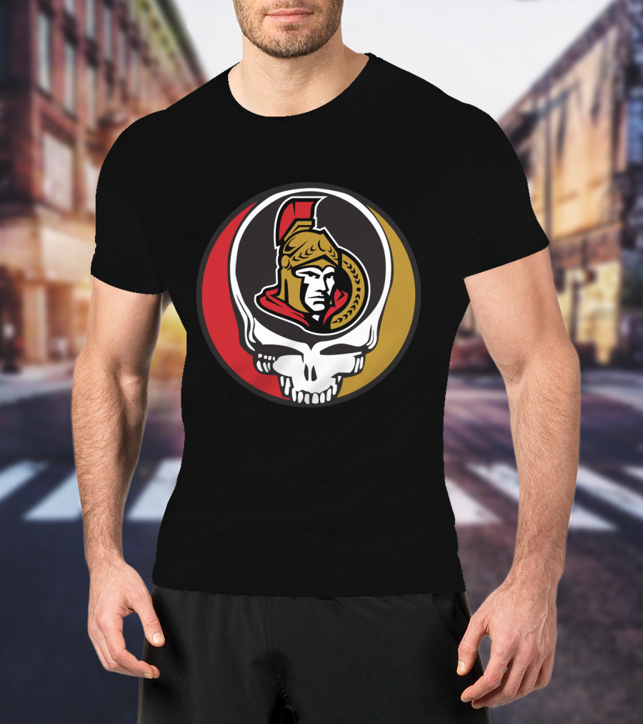 Ottawa Senators Fans Grateful Dead Skull T-Shirt