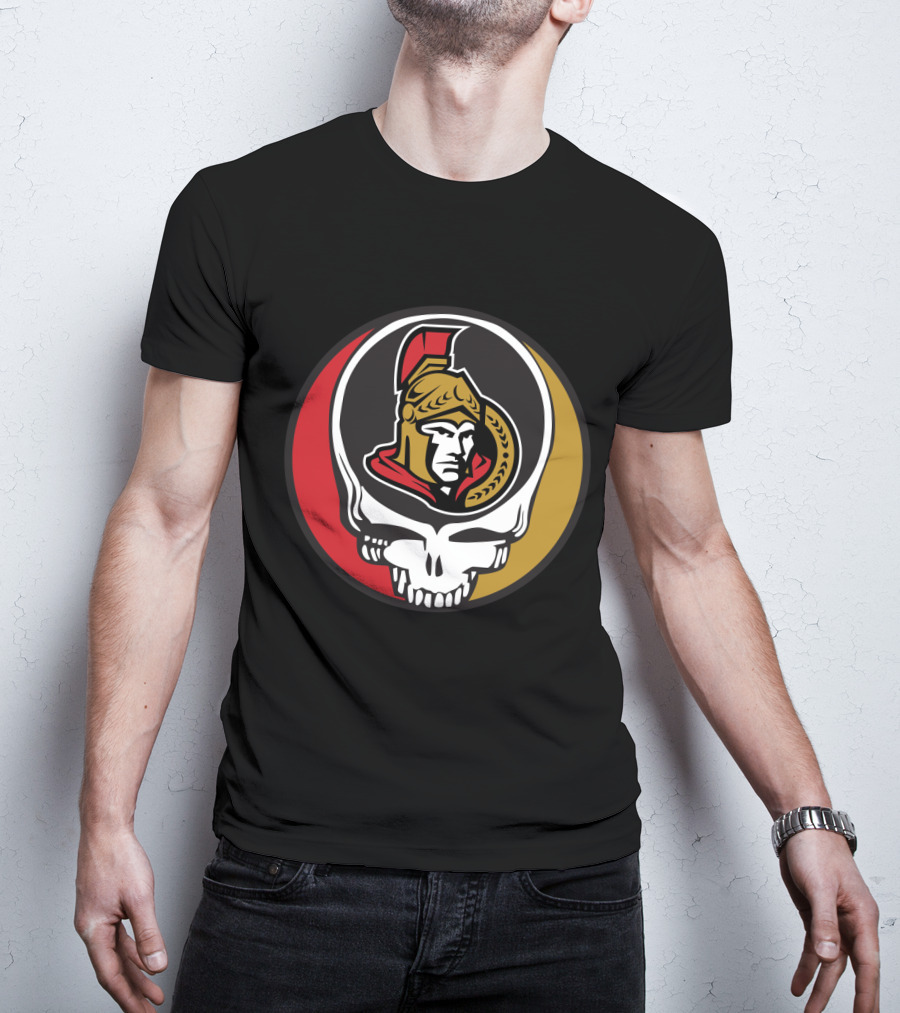 Ottawa Senators Fans Grateful Dead Skull T-Shirt