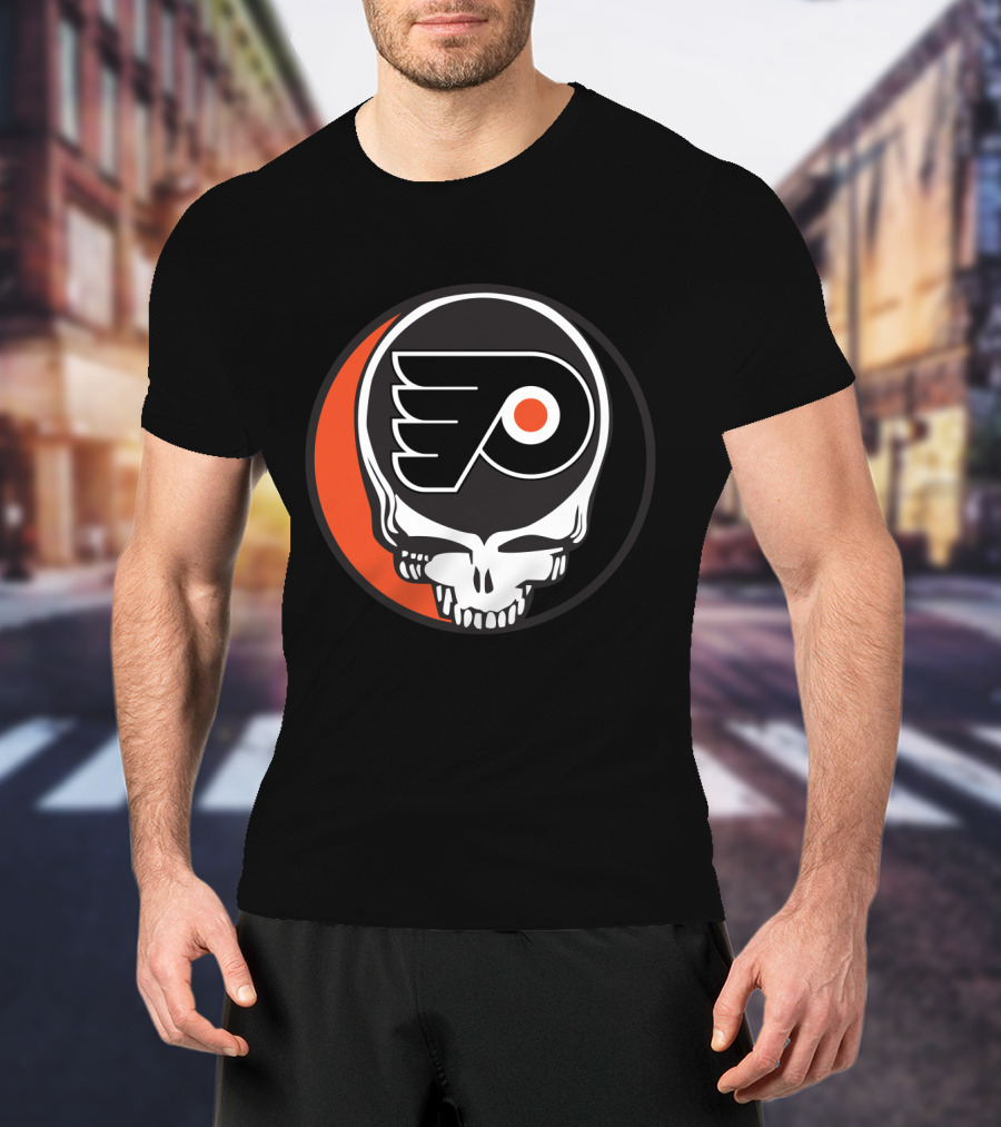 Philadelphia Flyers Grateful Dead Skull T-Shirt