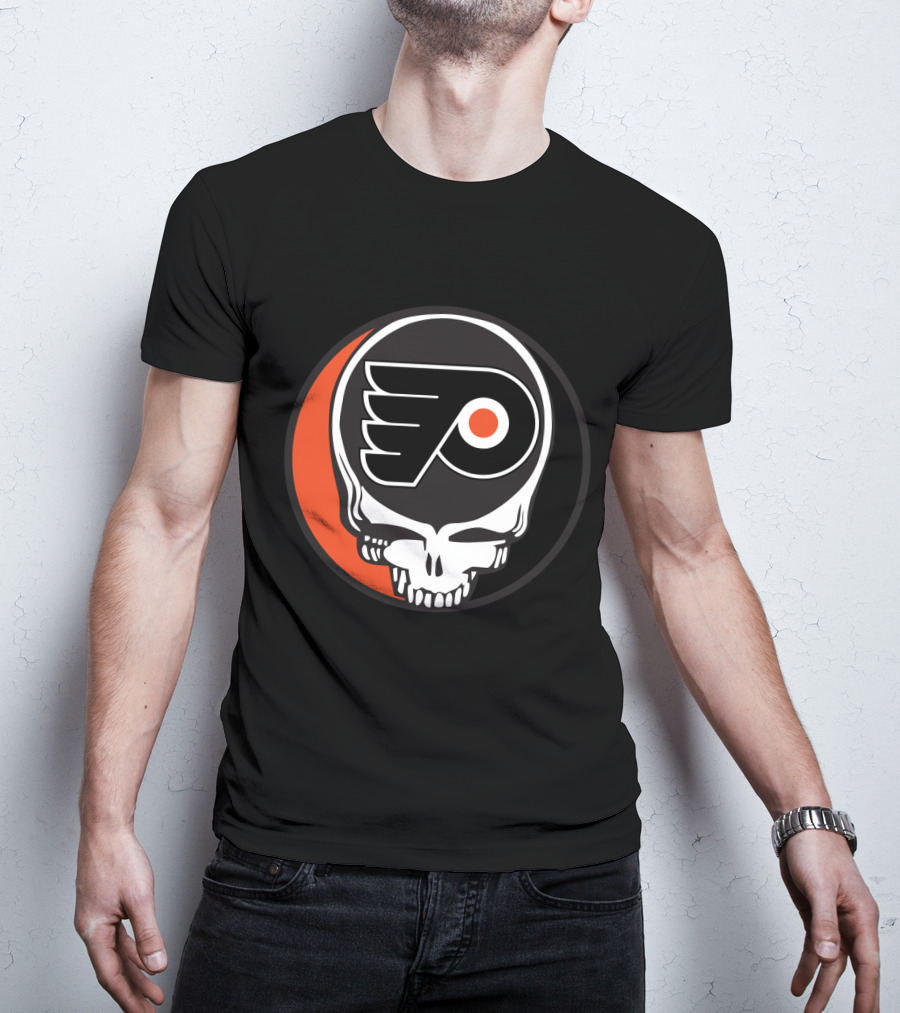 Philadelphia Flyers Grateful Dead Skull T-Shirt