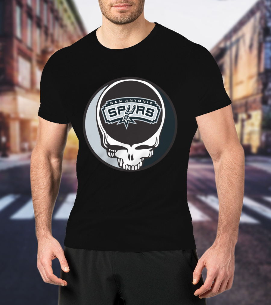 San Antonio Spurs Grateful Dead Skull T-Shirt