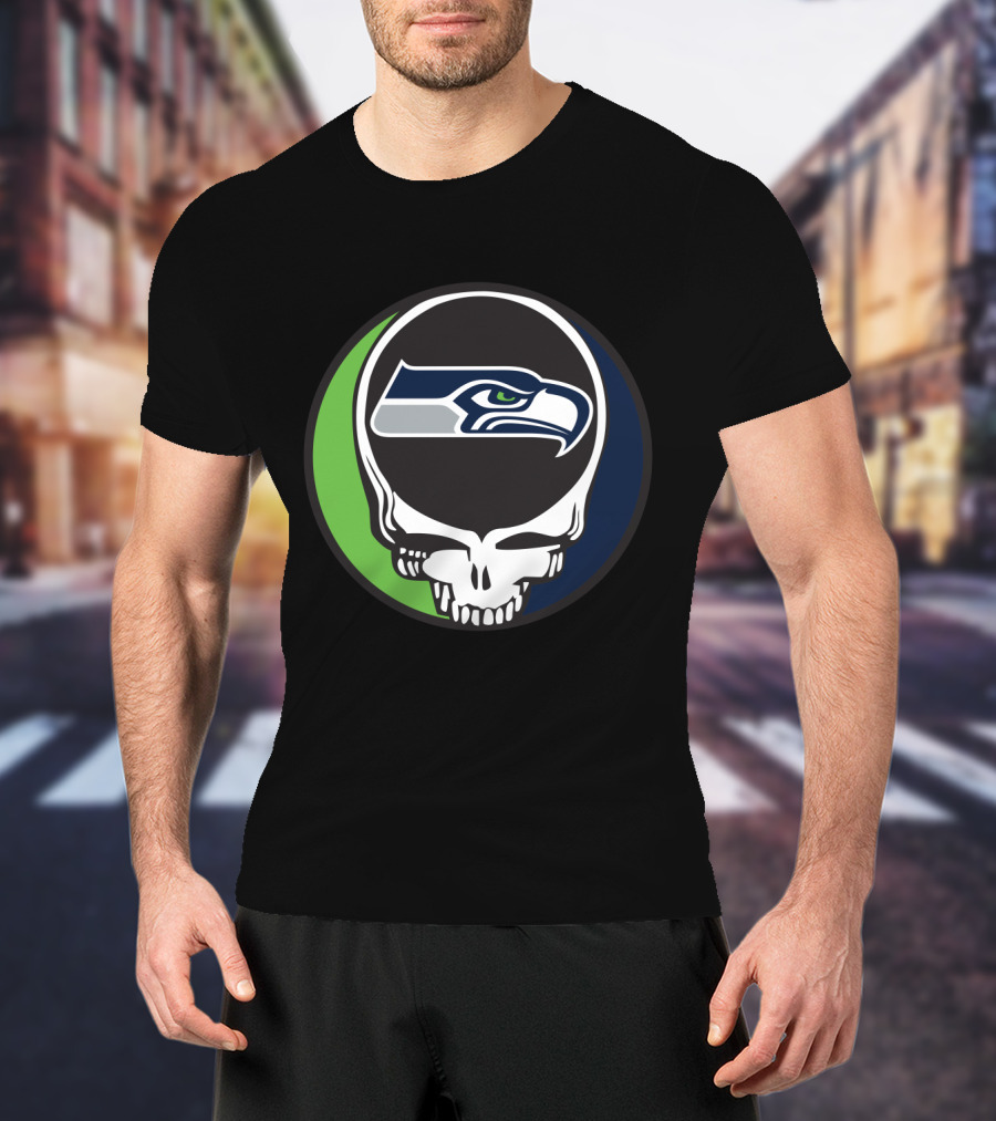 Grateful Dead Seattle Seahawks Skull T-Shirt