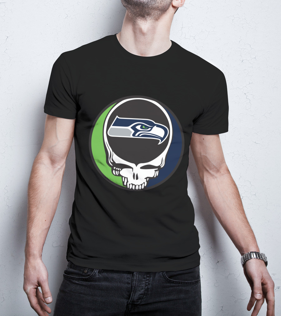 Grateful Dead Seattle Seahawks Skull T-Shirt