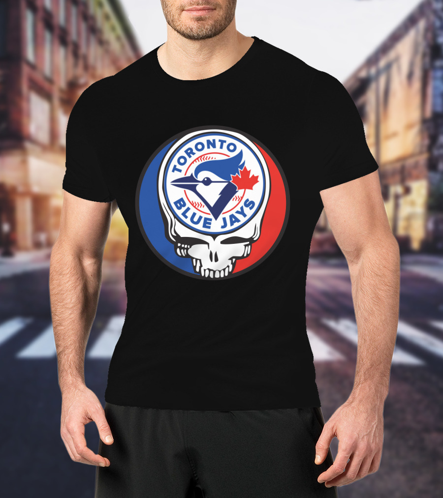 Toronto Blue Jays Grateful Dead Fan Logo Fusion T-Shirt