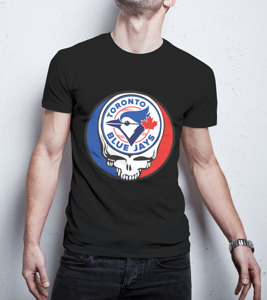 Toronto Blue Jays Grateful Dead Fan Logo Fusion T-Shirt