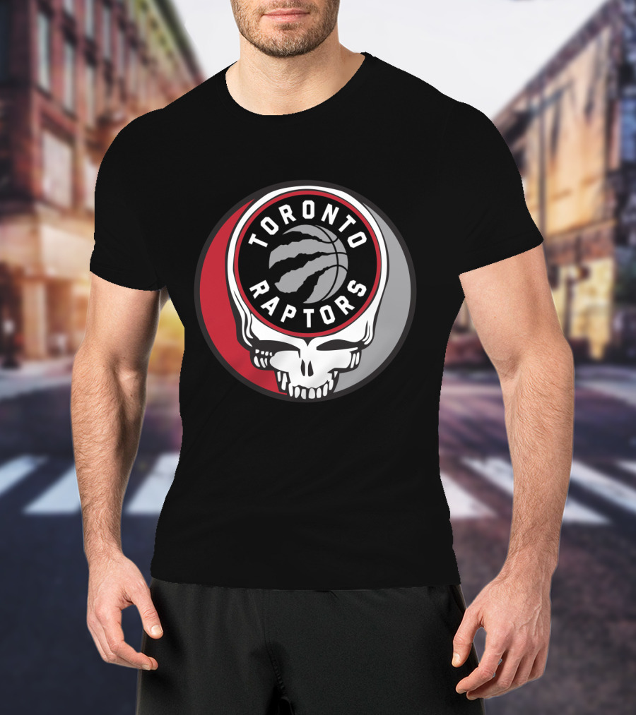 Toronto Raptors Grateful Dead Skull Basketball T-Shirt