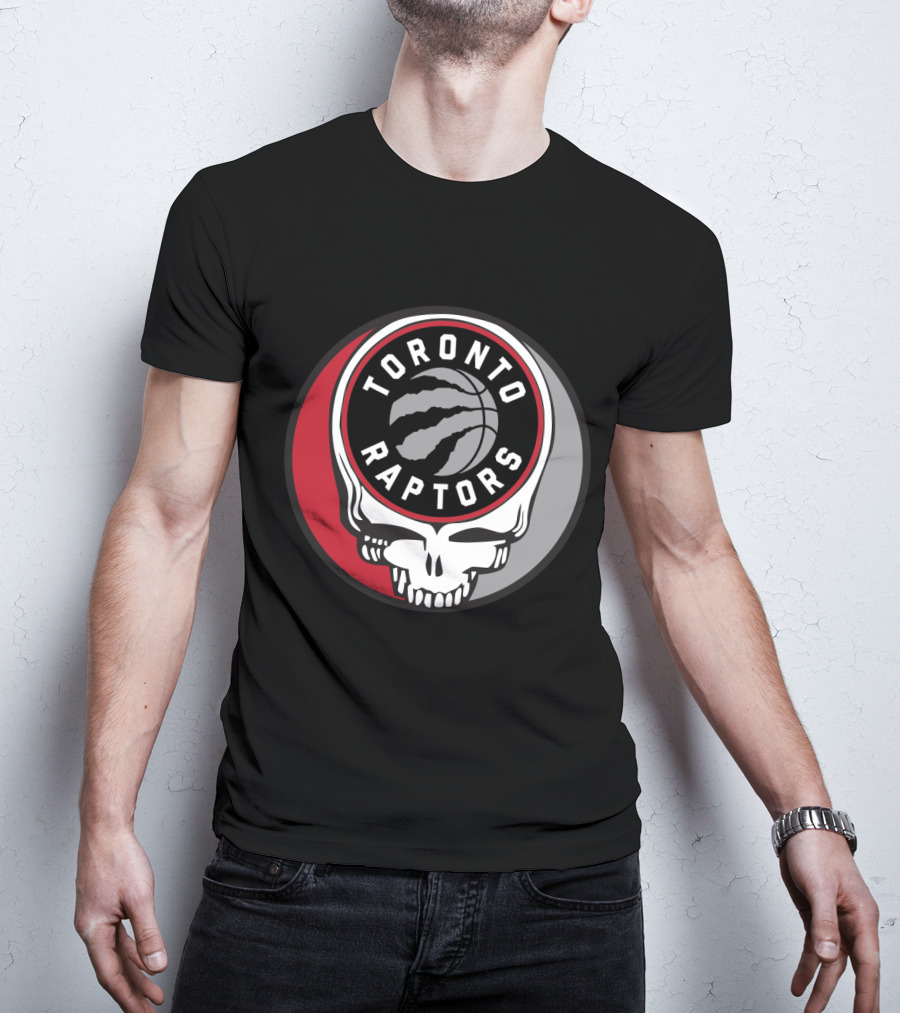 Toronto Raptors Grateful Dead Skull Basketball T-Shirt