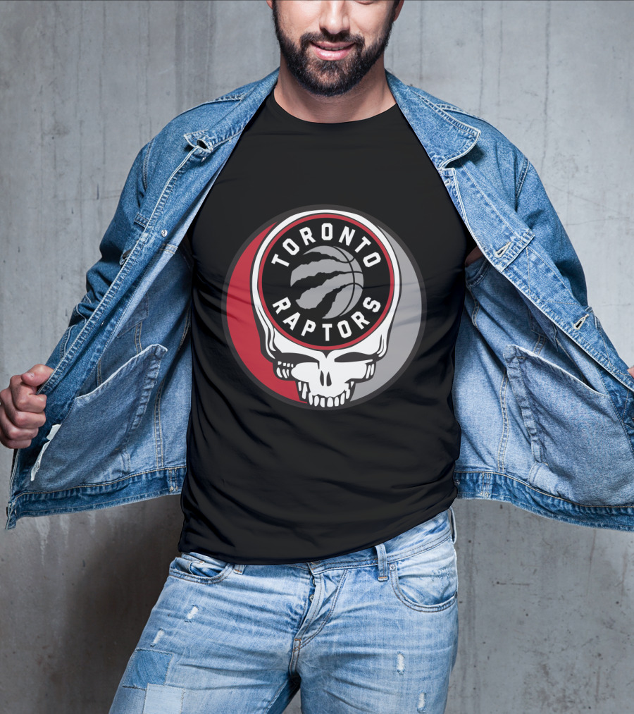 Toronto Raptors Grateful Dead Skull Basketball T-Shirt